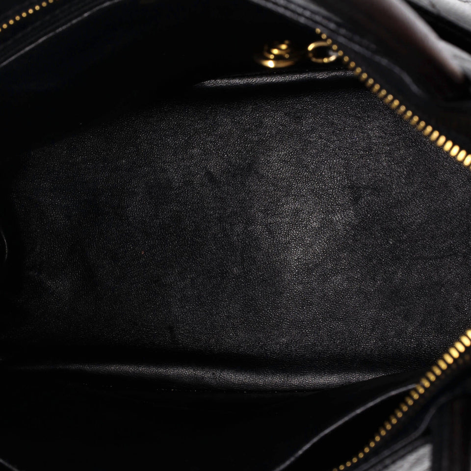 Medallion Tote Quilted Caviar