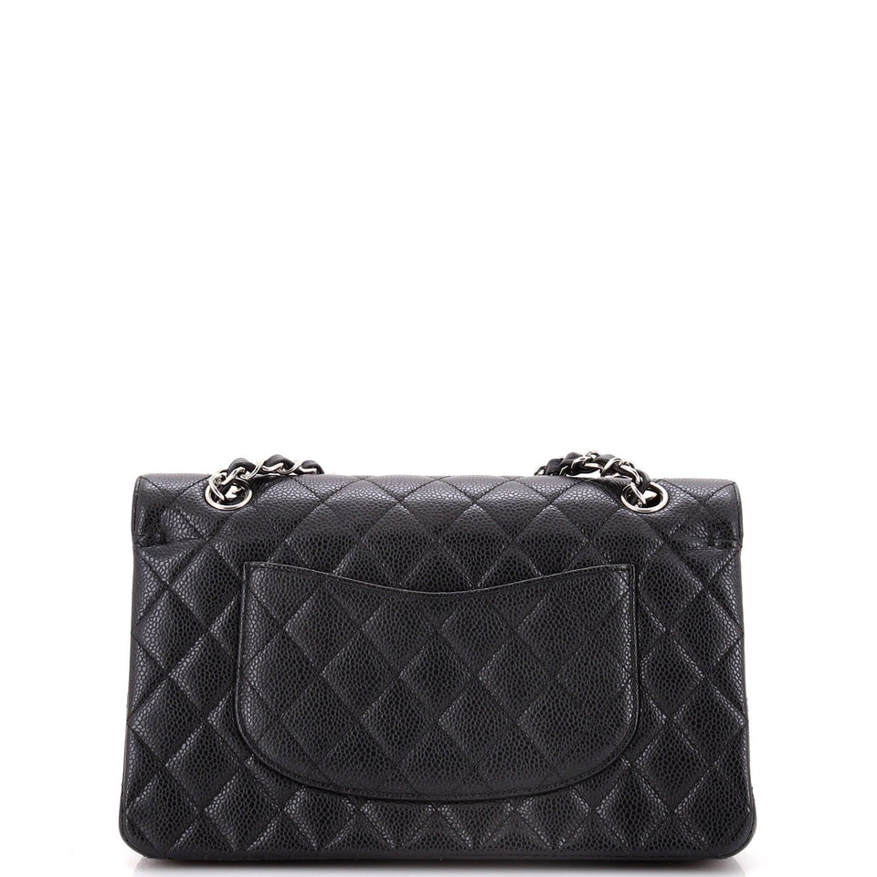 Vintage Classic Double Flap Bag Quilted Caviar Medium