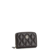 CC Zip Coin Purse Quilted Caviar Small