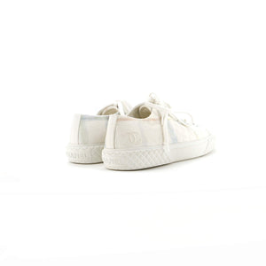 Women's CC Lace Up Sneakers Printed Quilted Canvas