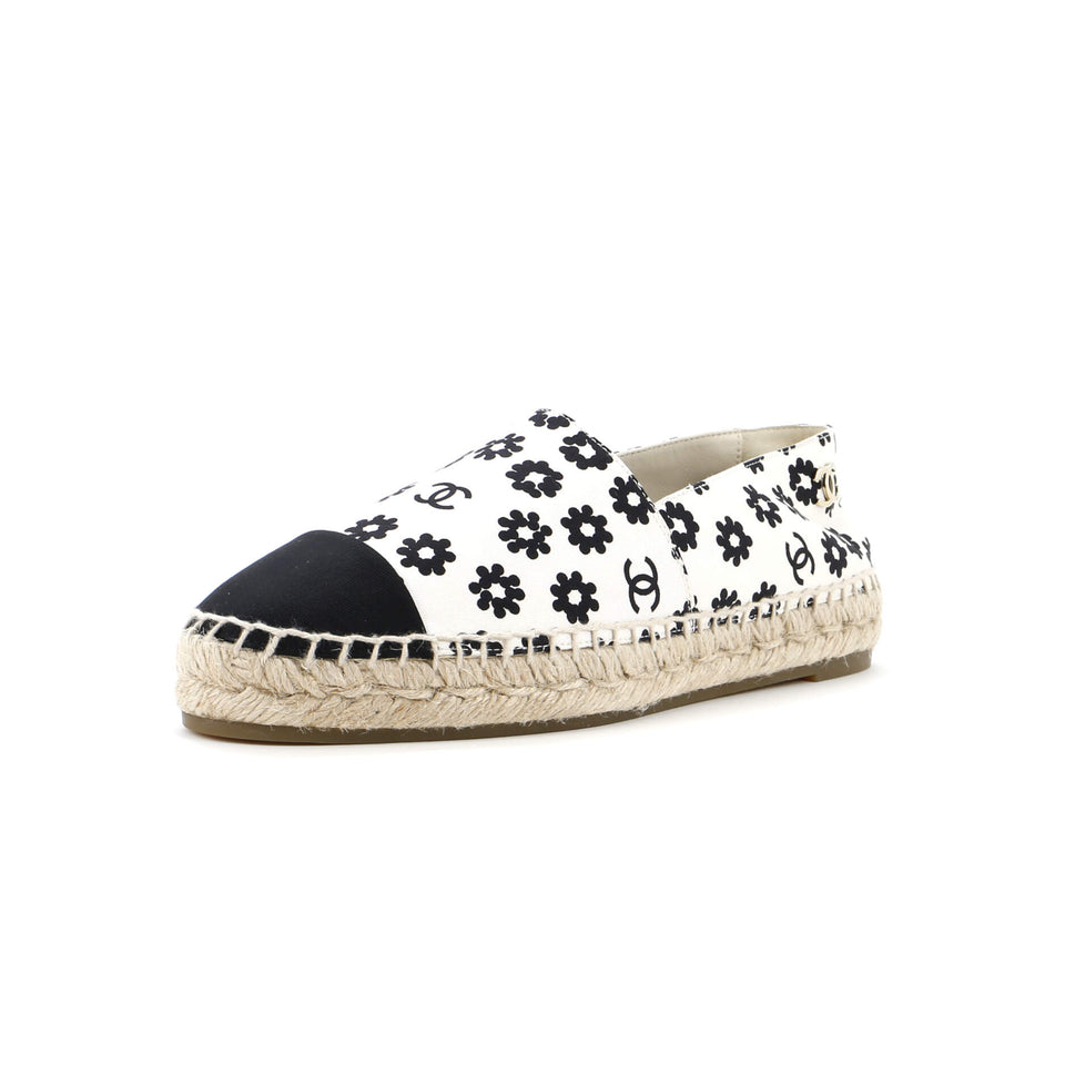 Women's Cap Toe Espadrilles Printed Canvas