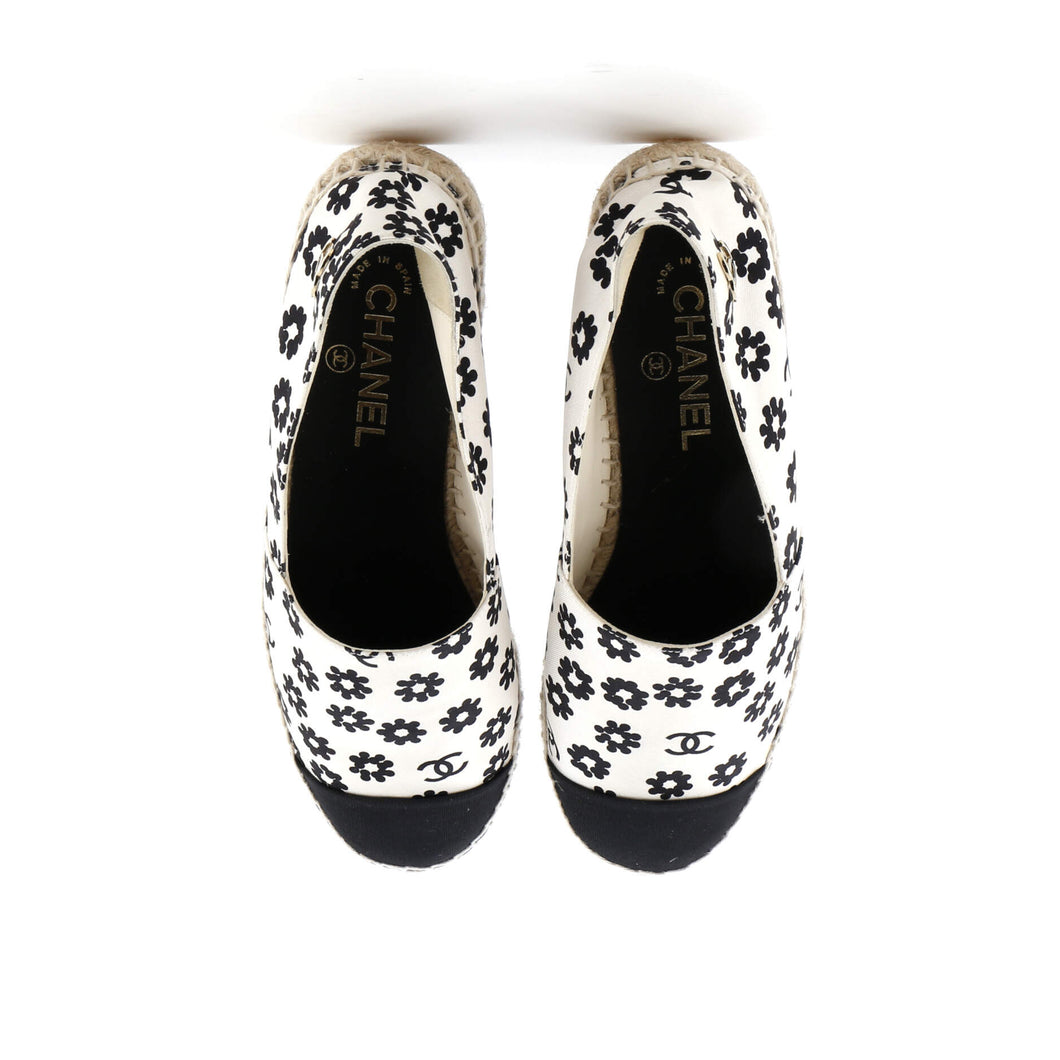 Women's Cap Toe Espadrilles Printed Canvas