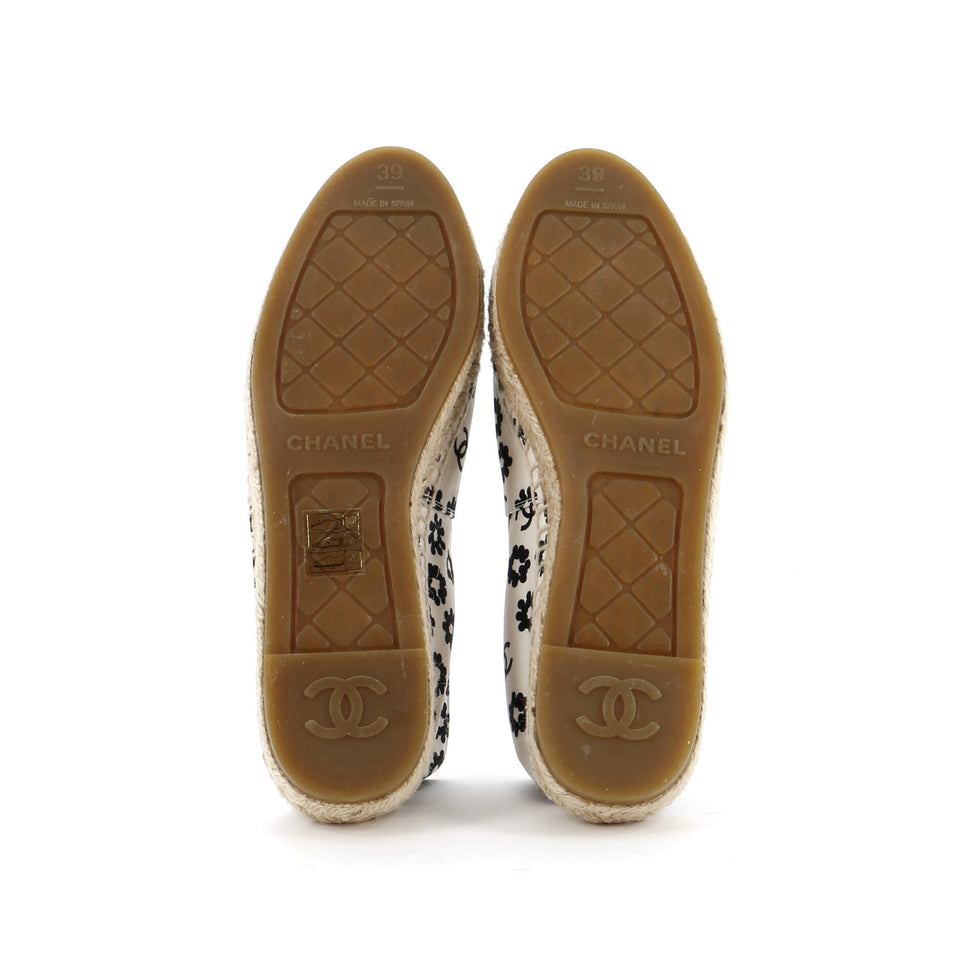 Women's Cap Toe Espadrilles Printed Canvas