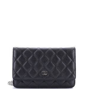 Wallet on Chain Quilted Caviar