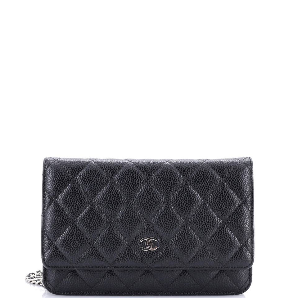 Wallet on Chain Quilted Caviar