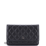 Wallet on Chain Quilted Caviar
