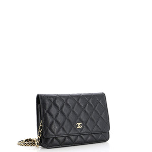 Wallet on Chain Quilted Caviar