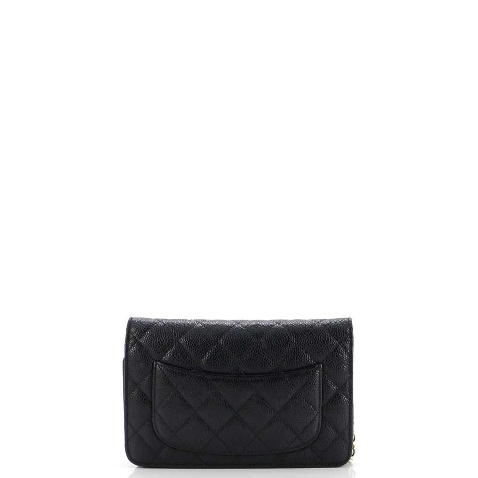 Wallet on Chain Quilted Caviar