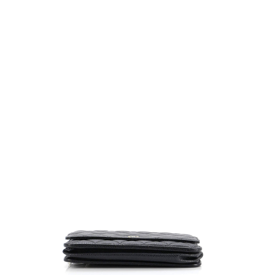 Wallet on Chain Quilted Caviar
