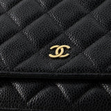 Wallet on Chain Quilted Caviar