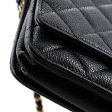 Wallet on Chain Quilted Caviar