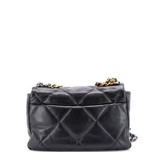 19 Flap Bag Quilted Leather Large
