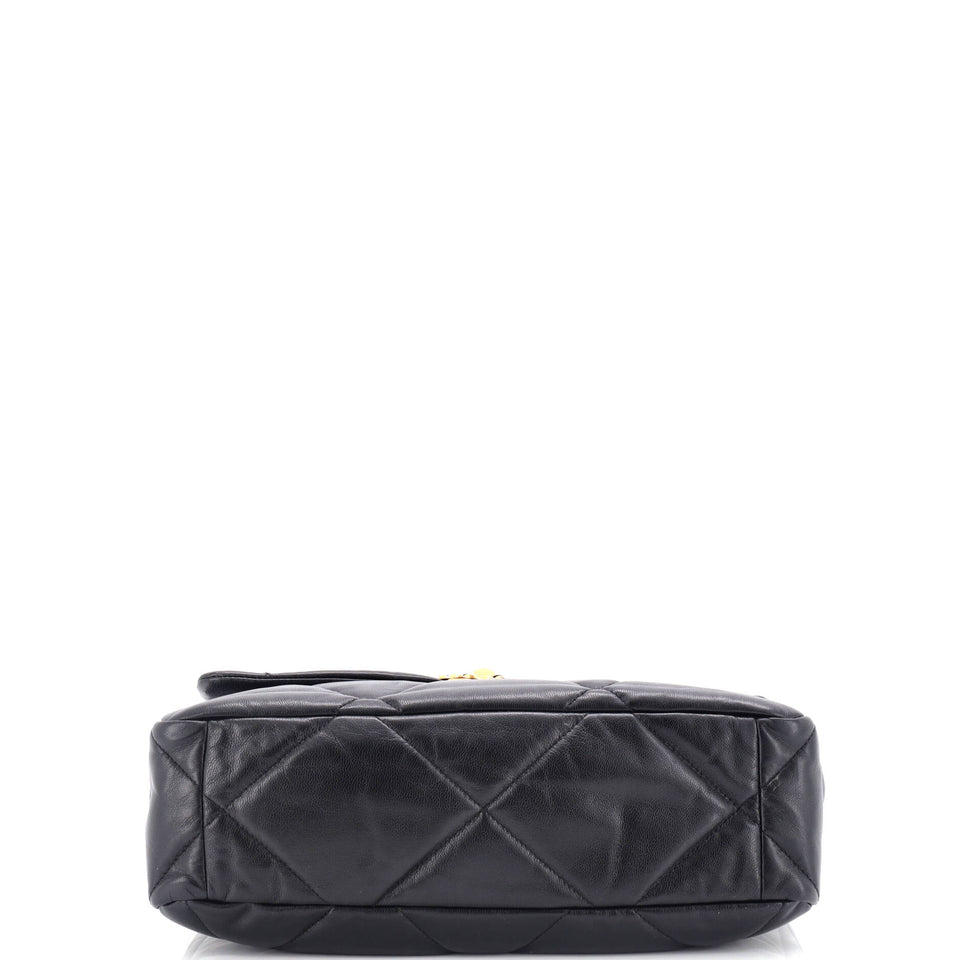 19 Flap Bag Quilted Leather Large