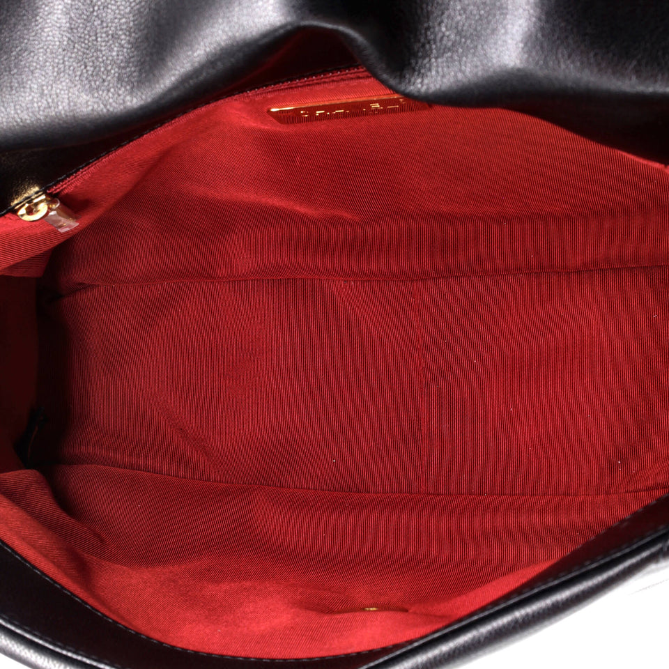 19 Flap Bag Quilted Leather Large