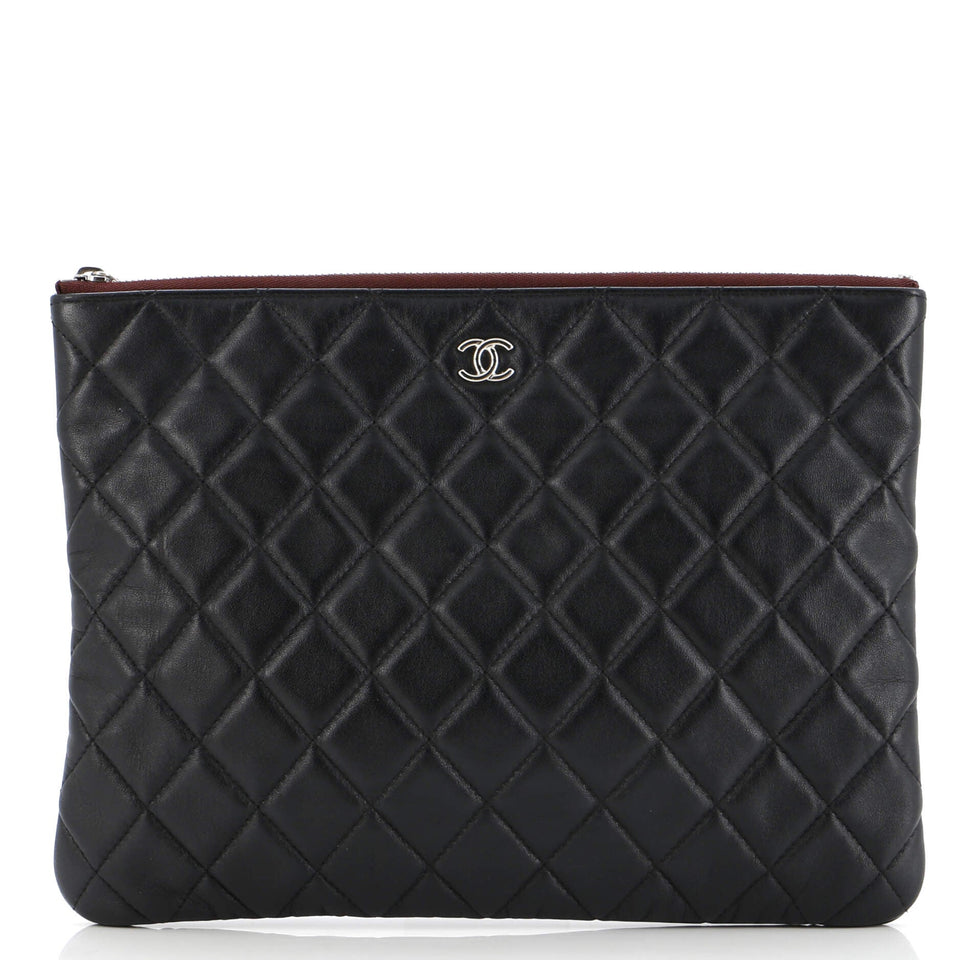 O Case Clutch Quilted Lambskin Medium