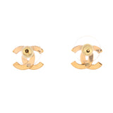 CC Paris Button Stud Earrings Metal