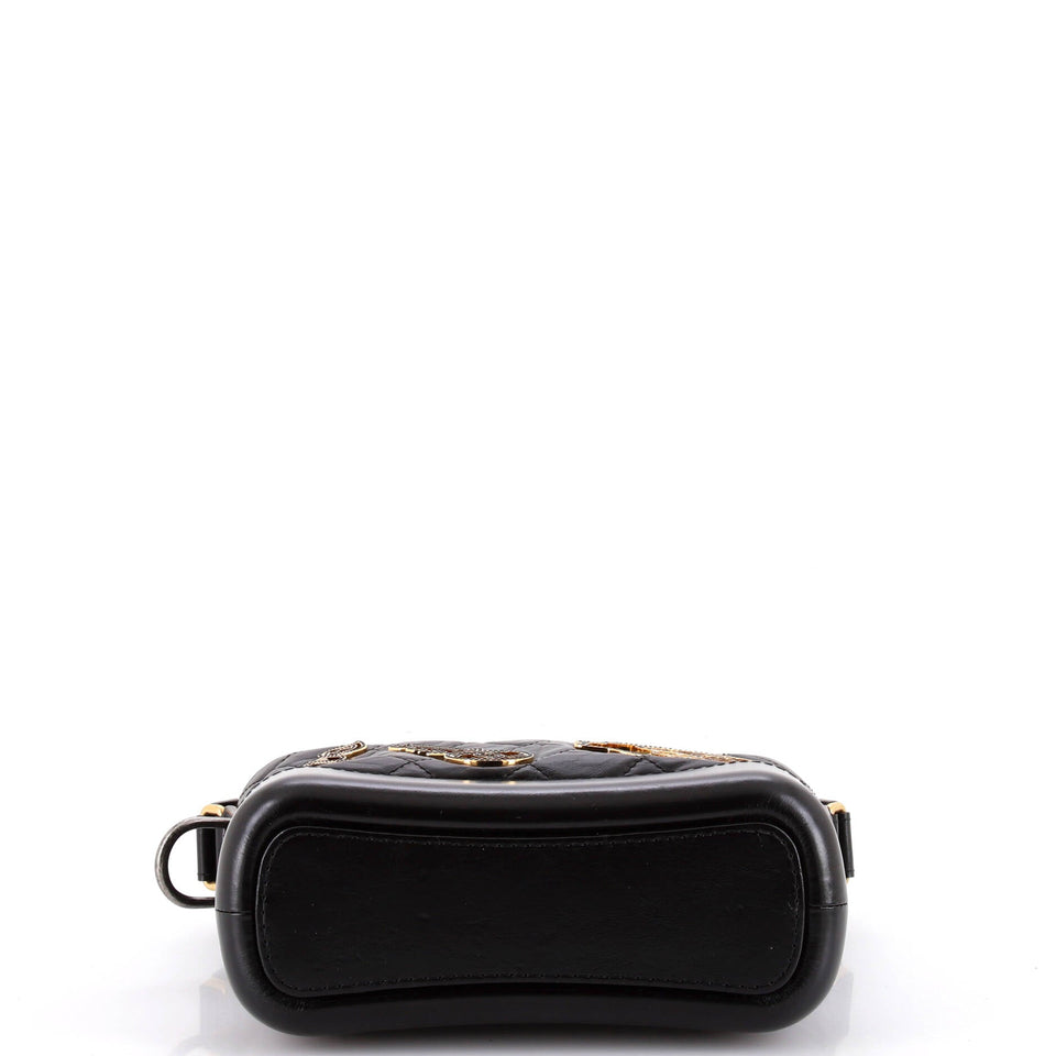 Gabrielle Hobo Embellished Quilted Aged Calfskin Small