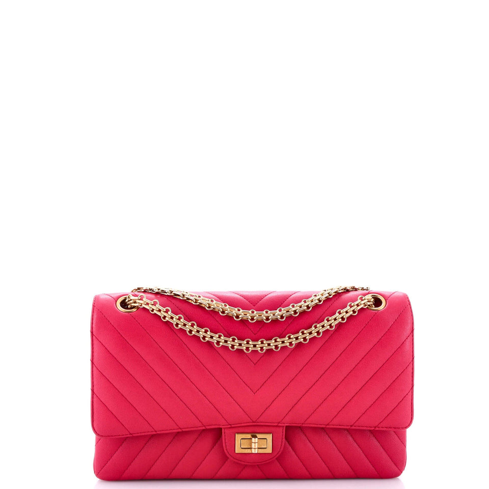 Reissue 2.55 Flap Bag Chevron Aged Calfskin 226