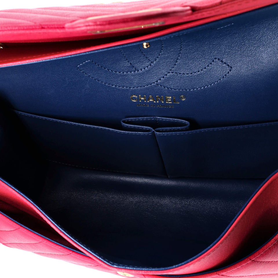 Reissue 2.55 Flap Bag Chevron Aged Calfskin 226
