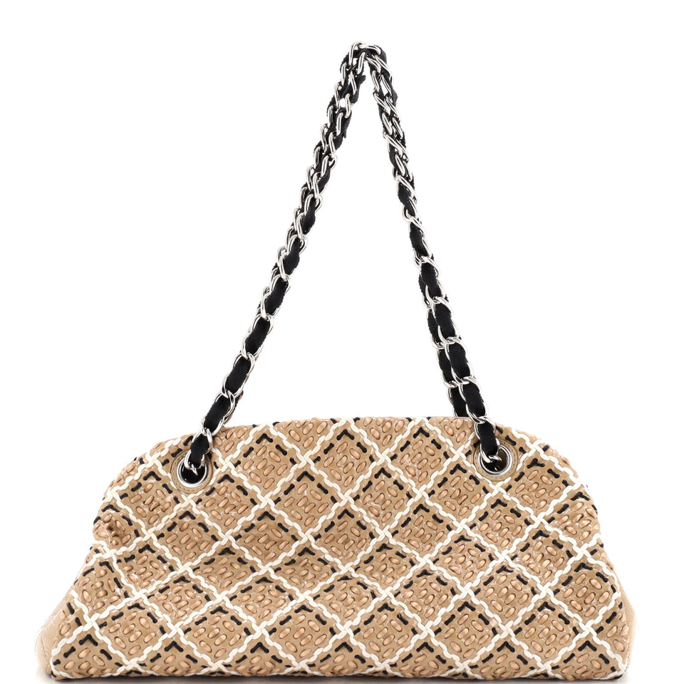 Just Mademoiselle Bag Woven Stitch Patent Medium