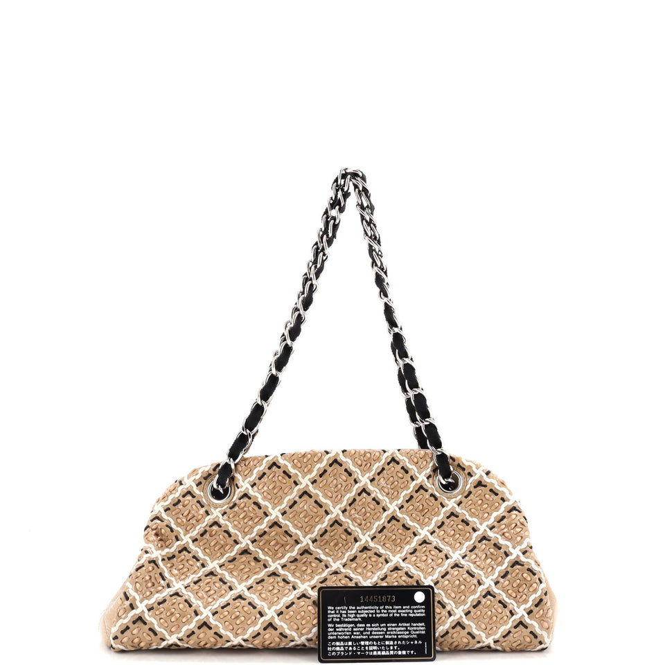 Just Mademoiselle Bag Woven Stitch Patent Medium