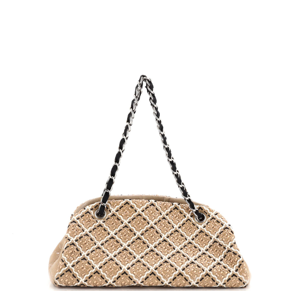 Just Mademoiselle Bag Woven Stitch Patent Medium