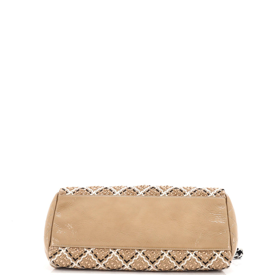 Just Mademoiselle Bag Woven Stitch Patent Medium