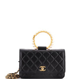 Pearl Crown Wallet on Chain Quilted Lambskin