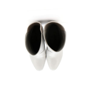 Women's CC Logo Short Boots Leather with Stretch Fabric