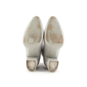 Women's CC Logo Short Boots Leather with Stretch Fabric