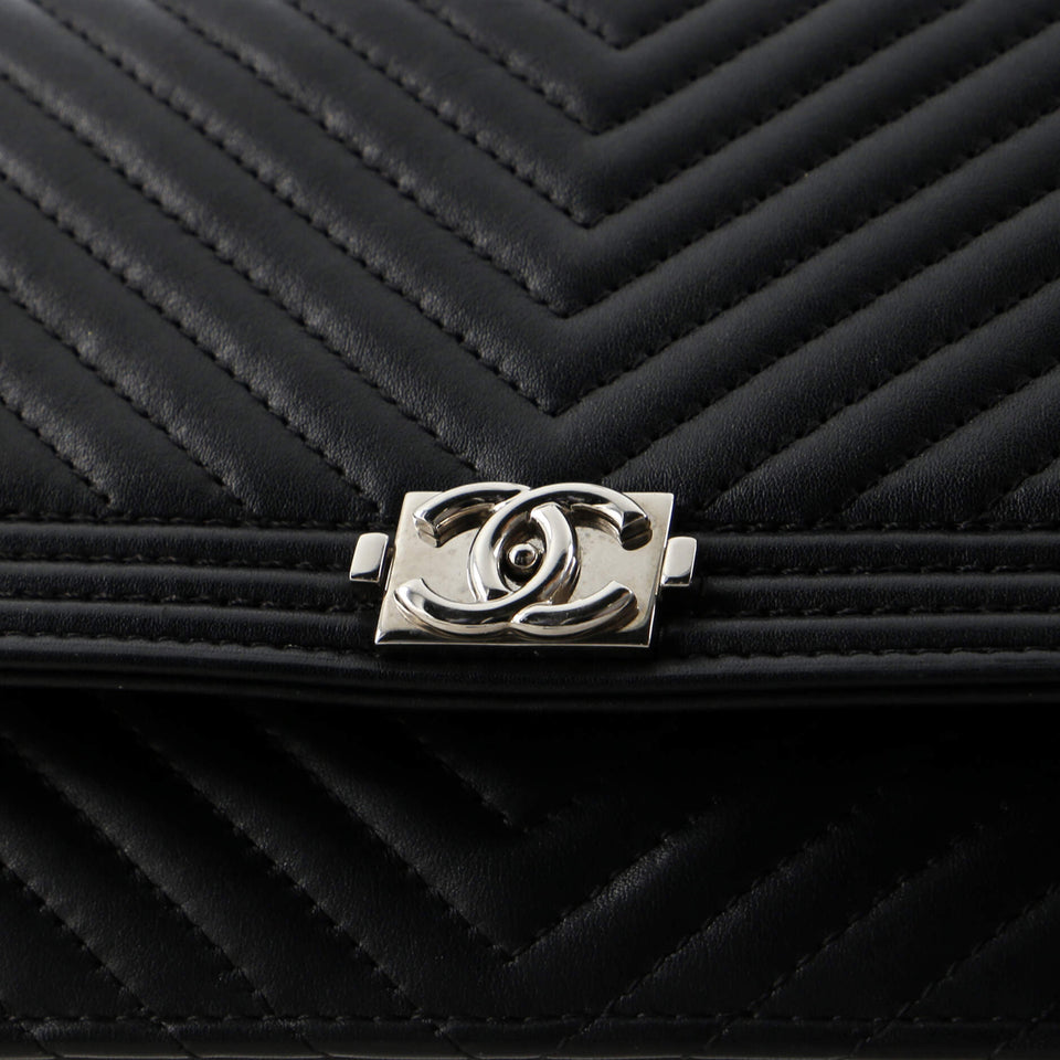 Boy Wallet on Chain Chevron Lambskin