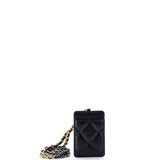 19 ID Card Holder on Chain Quilted Goatskin