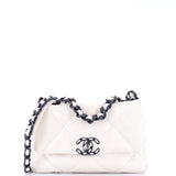 19 Flap Bag Quilted Glossy Calfskin Medium