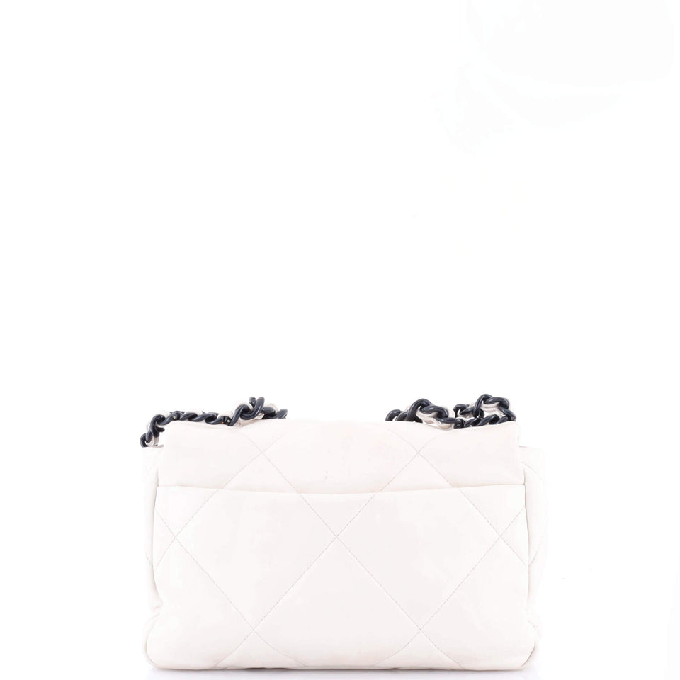 19 Flap Bag Quilted Glossy Calfskin Medium
