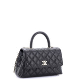 Coco Top Handle Bag Quilted Caviar Mini