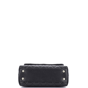 Coco Top Handle Bag Quilted Caviar Mini
