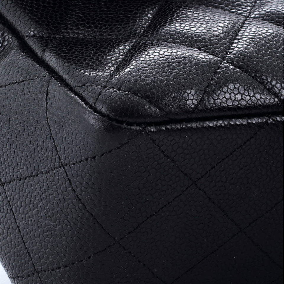 Classic Single Flap Bag Quilted Caviar Jumbo