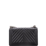 Boy Flap Bag Chevron Caviar New Medium