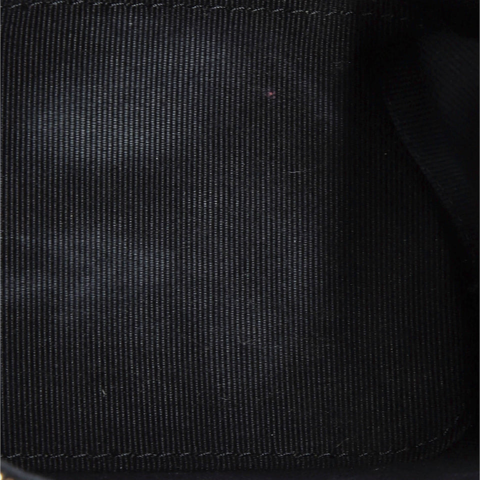 Classic Top Handle Vanity Case with Chain Quilted Lambskin Mini
