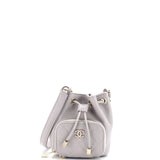 Business Affinity Drawstring Bucket Bag Quilted Caviar Mini