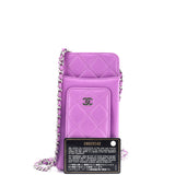 Phone Holder Crossbody Bag Quilted Lambskin