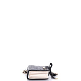 CC Book Card Holder with Chain Quilted Lambskin