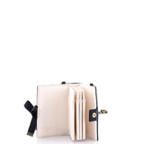 CC Book Card Holder with Chain Quilted Lambskin
