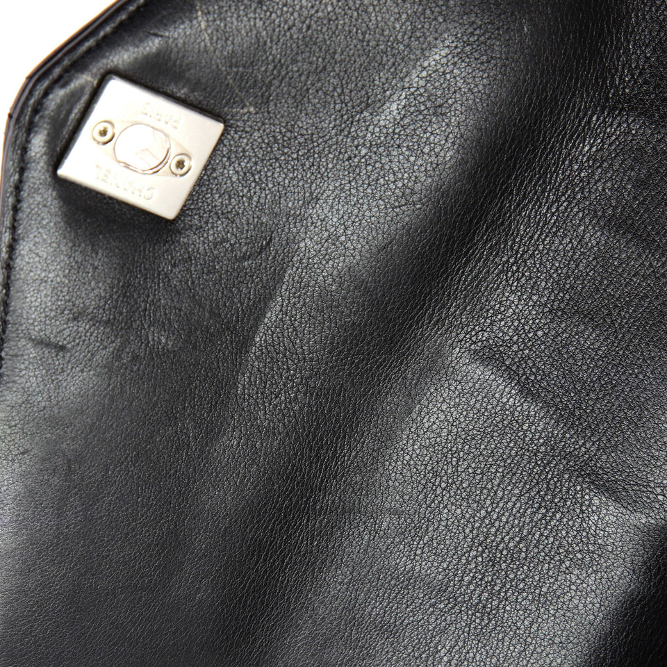Two Tone Envelope Flap Bag Quilted Calfskin Medium