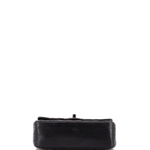 So Black Classic Single Flap Bag Chevron Lambskin Mini