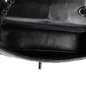 So Black Classic Single Flap Bag Chevron Lambskin Mini