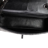 So Black Classic Single Flap Bag Chevron Lambskin Mini