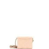 Classic Flap Card Holder on Chain Quilted Caviar Mini