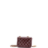 CC Flap Chain Belt Bag Quilted Shiny Aged Calfskin