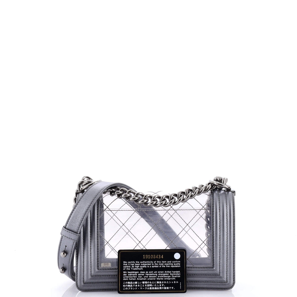 Boy Flap Bag Quilted PVC and Calfskin Small